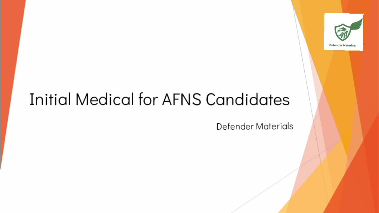 AFNS Initial Medical examination ||Armed Forces Nursing Services