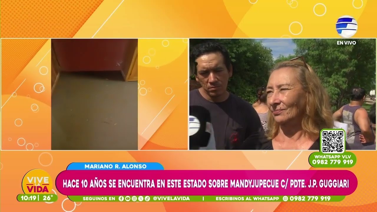 #PituWillis en Mariano Roque Alonso, piden arreglo de calle sobre Mandyjupecue c Pdte J P  Guggiari
