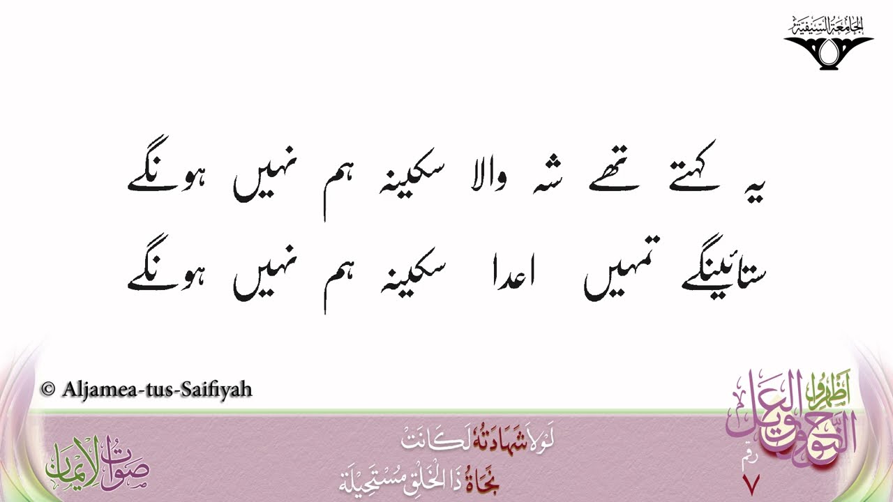 Ye Kehte The Shah-e Wala Sakina Hum Nahi Honge | Sautuliman Noha Aweel Volume 7 | Aljamea