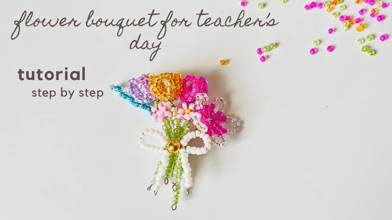beaded flower bouquet | beaded flower | beaded flower tutorial|  beaded flower bouquet 