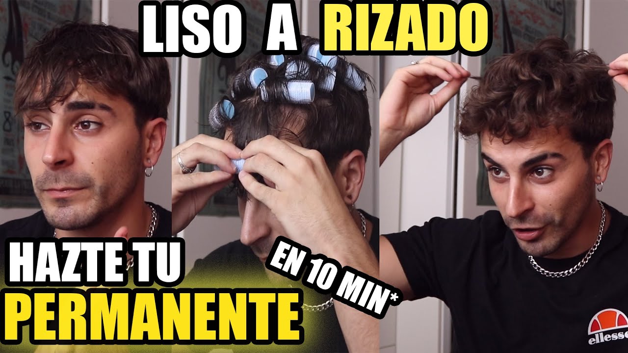 CABELLO DE LACIO A RIZADO O CHINO FÁCIL Y RÁPIDO | COMO RIZAR EL PELO con PERMANENTE PASO A PASO