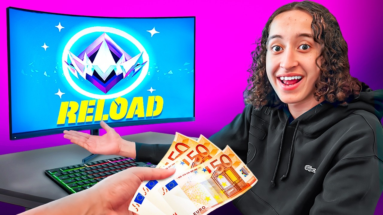 1 RANK en RELOAD = 200€ pour MIGON sur FORTNITE !