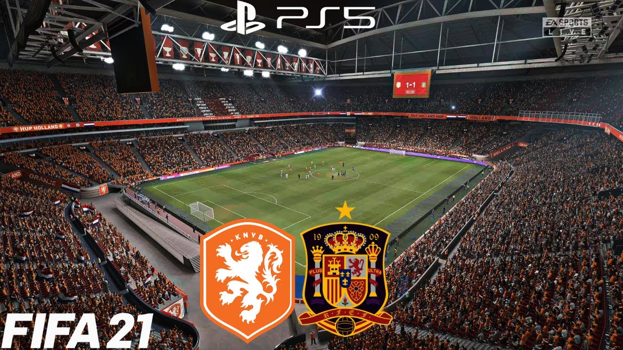 (PS5) FIFA 21 NETHERLANDS vs SPAIN GAMEPLAY (4K HDR 60fps) INTERNATIONAL PREDICTION MATCH HIGHLIGHTS