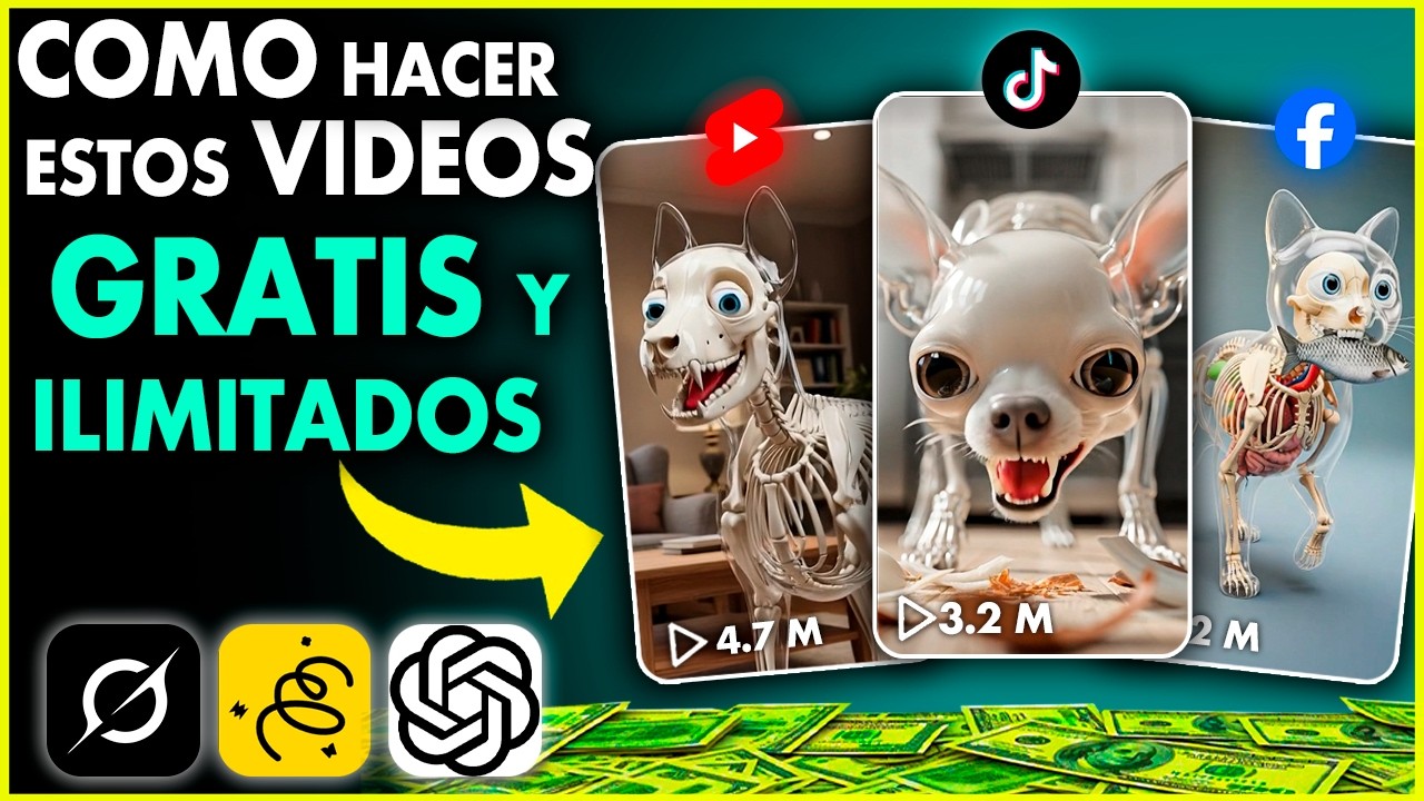 🤩⁣⁣⁣Cómo CREAR Los VIDEOS de ANIMALES ESQUELETOS Con 