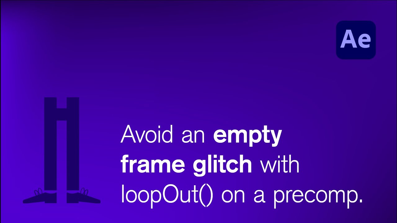 Remove an empty frame glitch when using time remapping with loopOut() in After Effects.