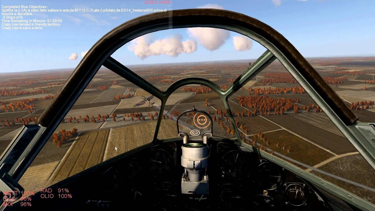 Fiat g.50 vs Spitfire in Il2 Cliff of Dover
