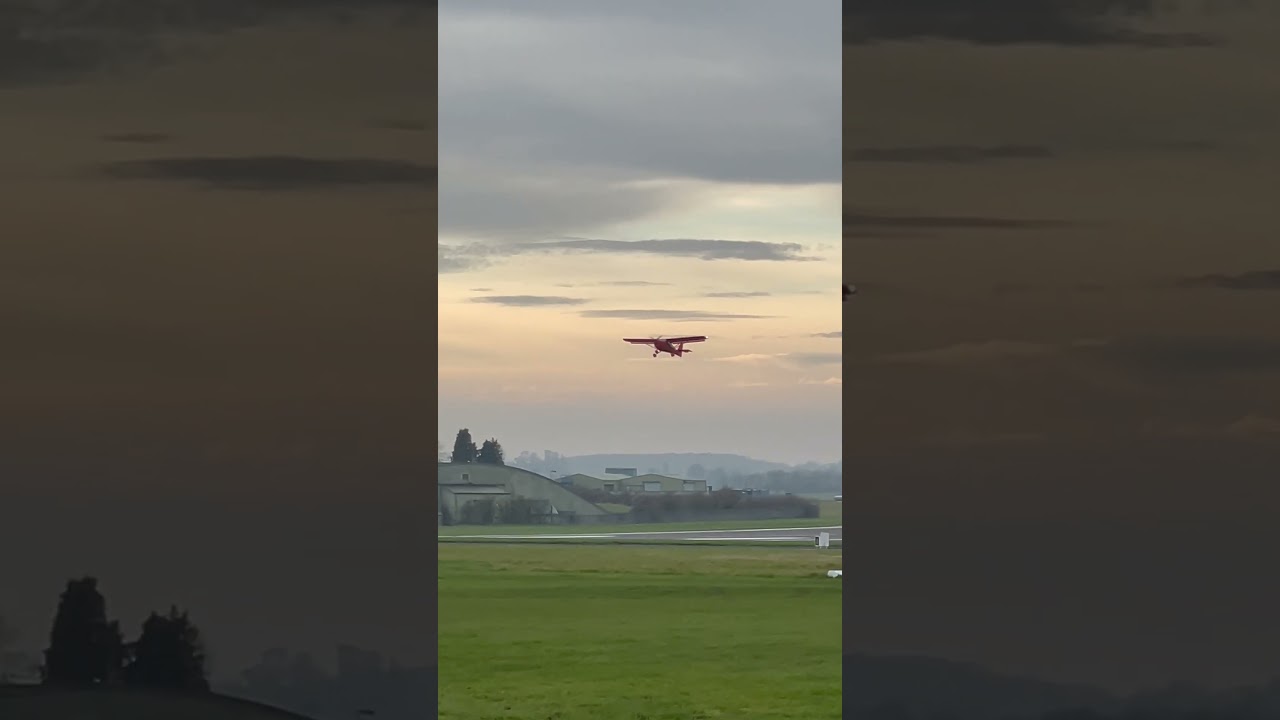 Aborted landing go around #planespotting #aircraft #lightaircraft #landing #goaround #kemble