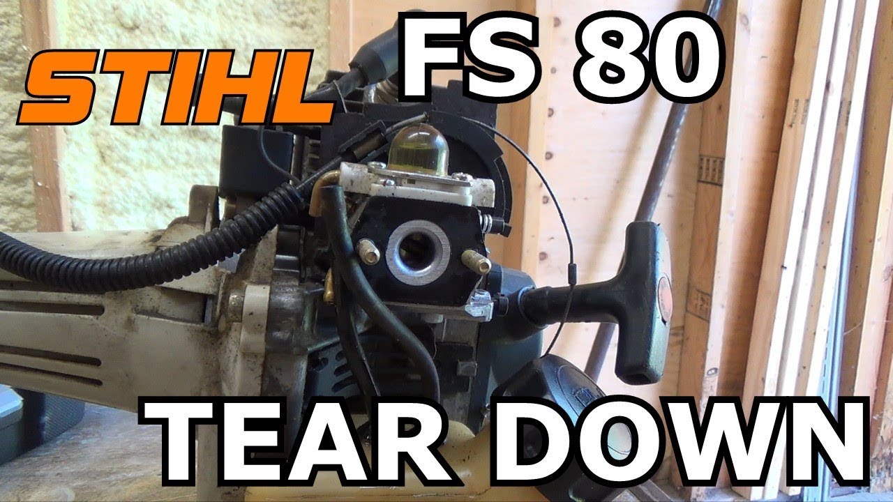 Stihl FS80 Carburetor removal for rebuild and ultrasonic cleaning