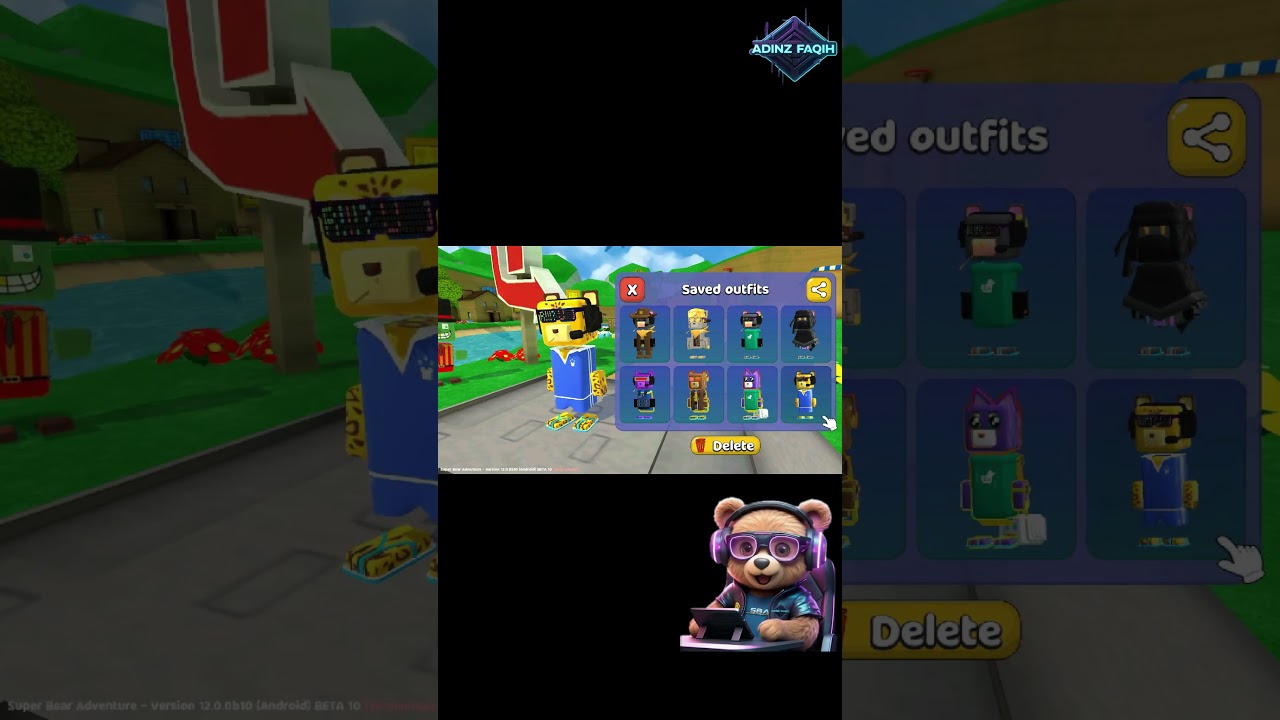 UNLOCK ALL SKIN SUPER BEAR ADVENTURE VERSI 12 BETA #adinzfaqih #superbearadventure #multiplayer