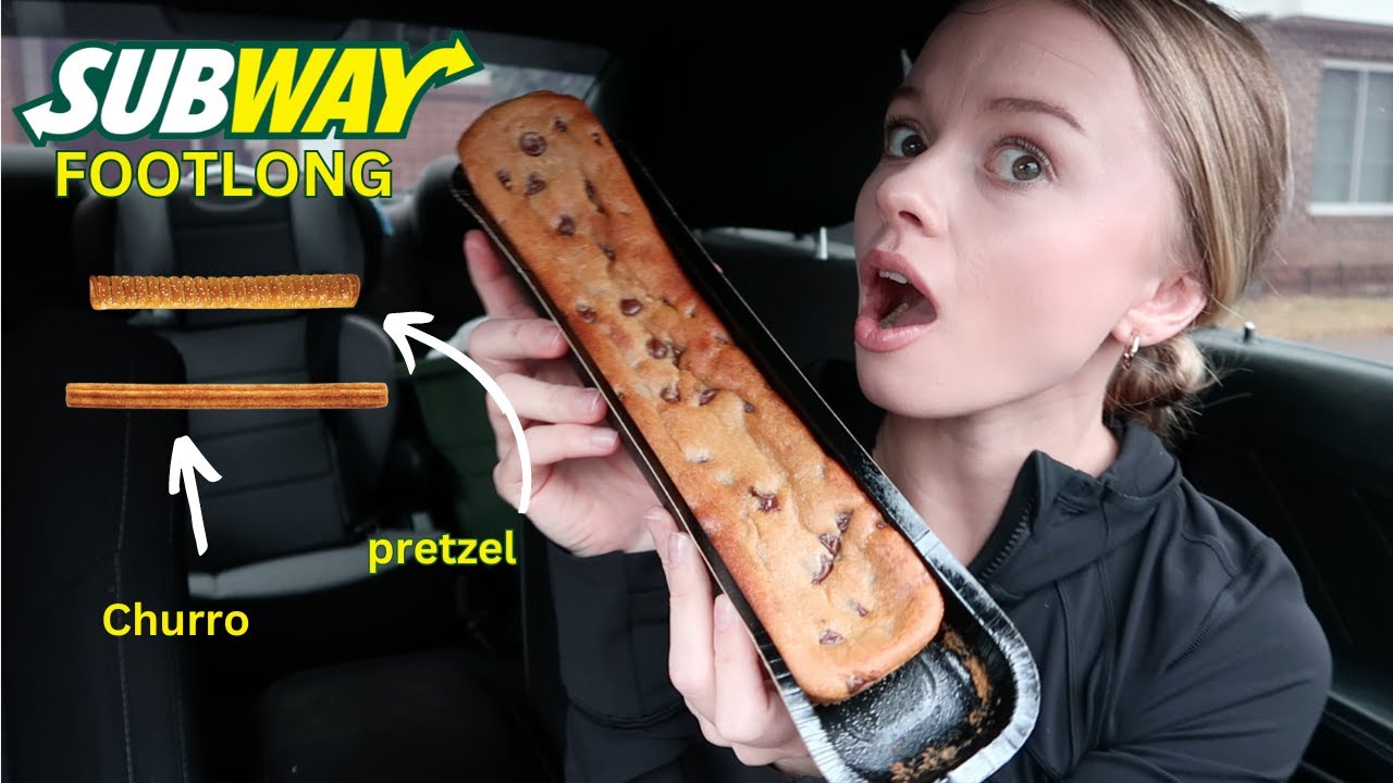 SUBWAY FOOTLONG  COOKIE, CINNABON CHURRO, & AUNTIE ANNE'S PRETZEL