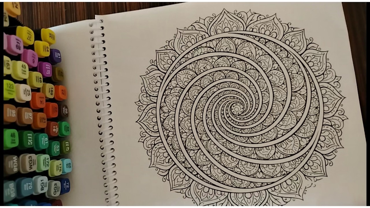 🔥 You Won't Believe the Final Colors! | Hypnotic Spiral Mandala Coloring 🎨✨