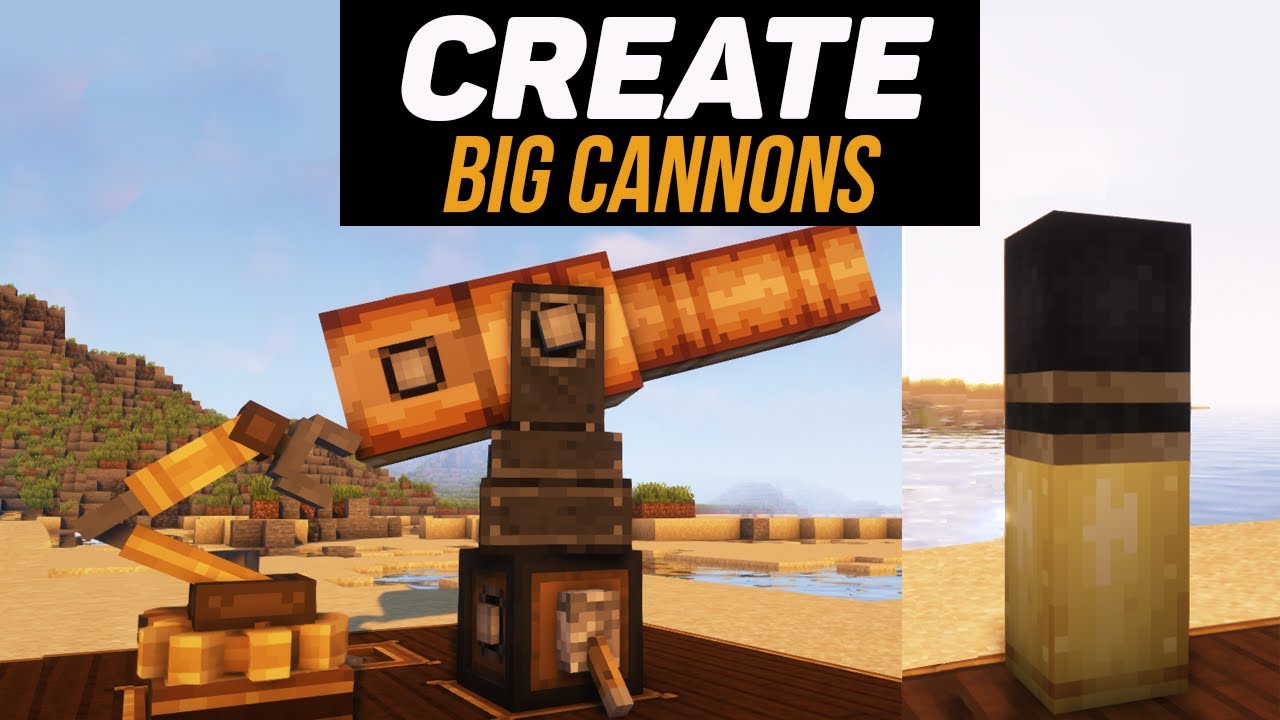 Гайд по Create big cannons 1.18.2 - 1.19.2 Автозарядка пушек. Картриджи (minecraft java edition)