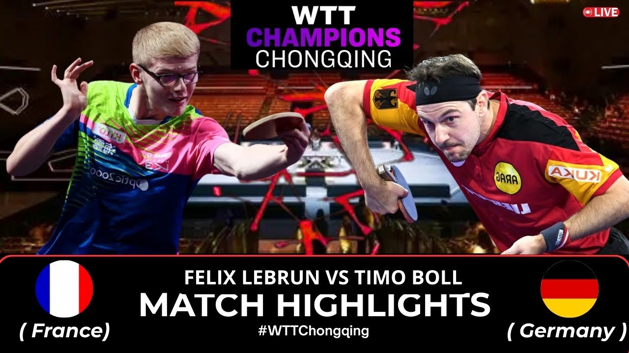 FELIX LEBRUN VS TIMO BOLL | WTT Chongqing Highlights