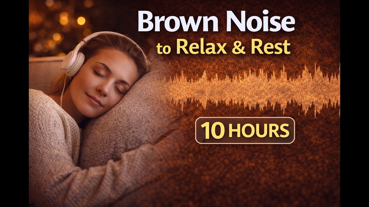 Brown Noise 10 Hours for Relaxation & Stress Relief 🌙 Deep Focus & Calm Background Sound
