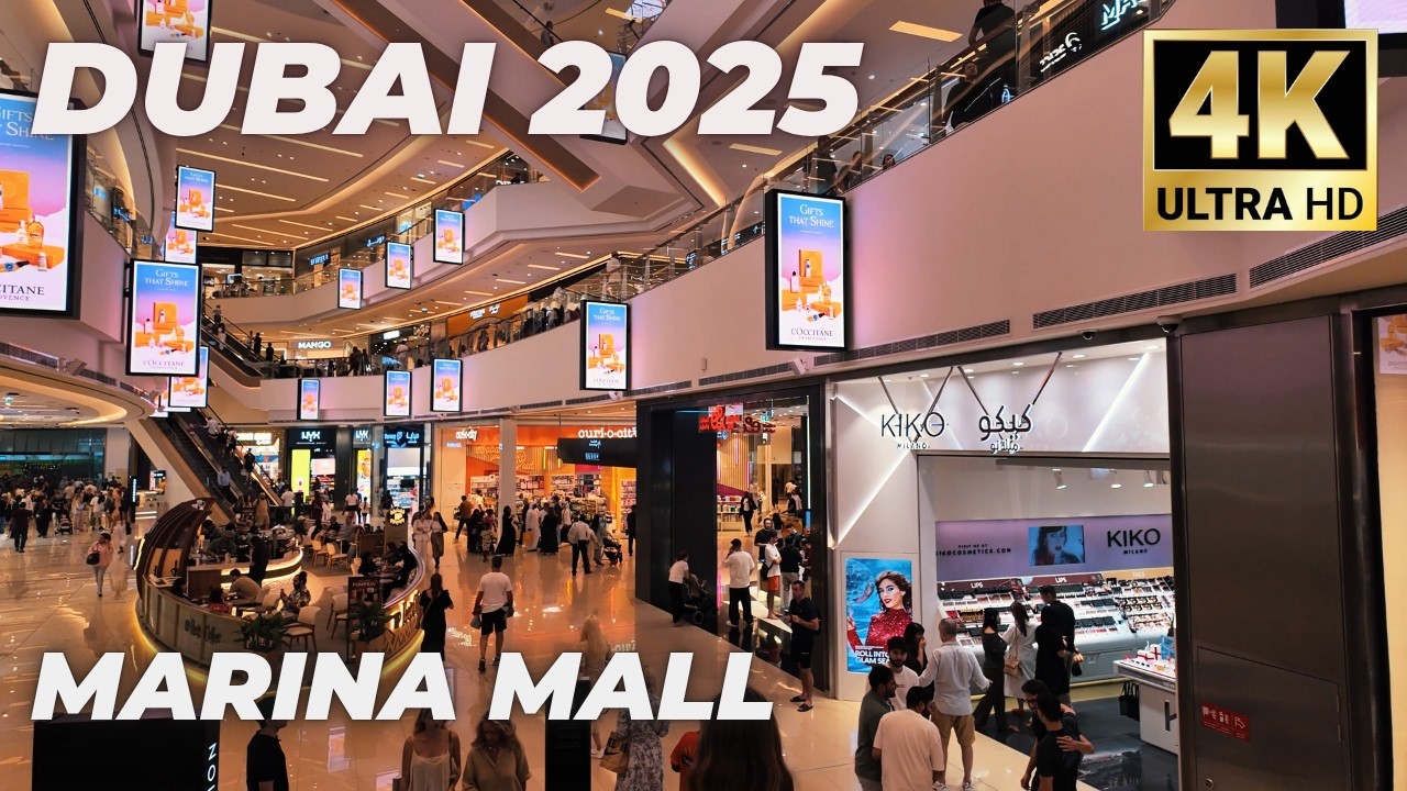 Dubai [4K] Marina Mall - Stunning Walking Tour 2025 🇦🇪