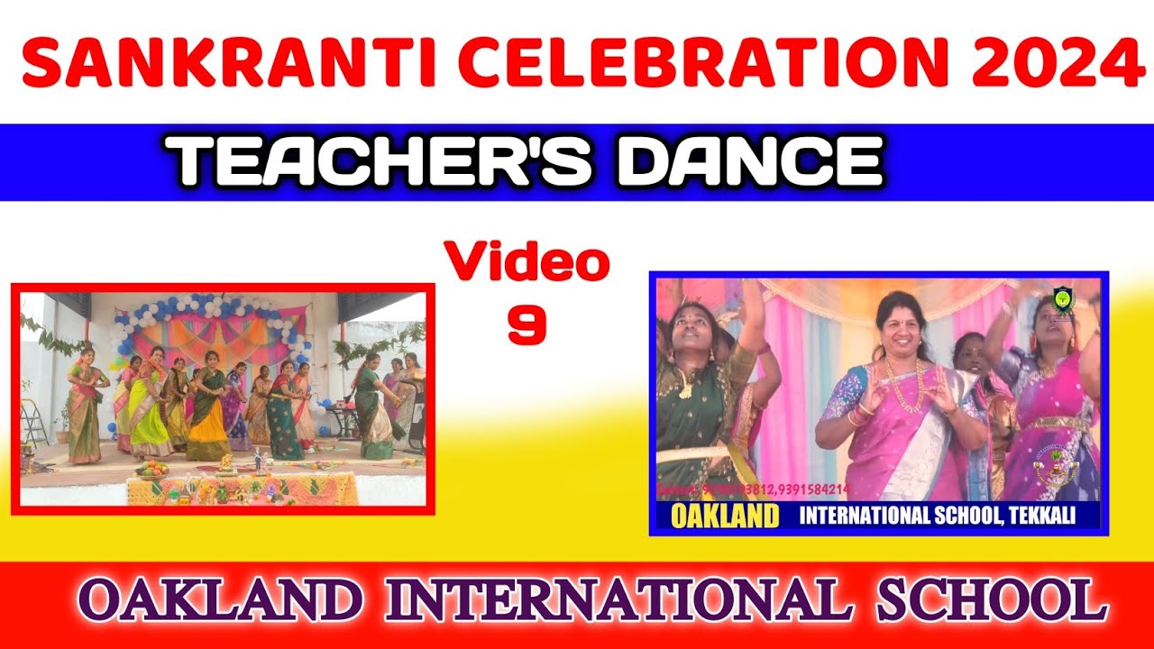 Teacher's Dance performance ll Oakland International School Tekkali ll Sankranti Celebration 2024