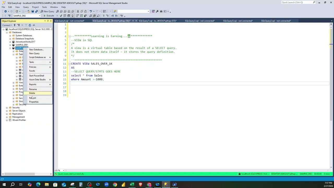 How to Create a VIEW in SQL