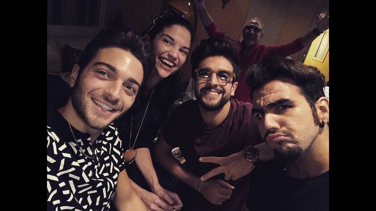 Il Volo y Natalia Jimenez en el estudio Crescent Moon - Miami