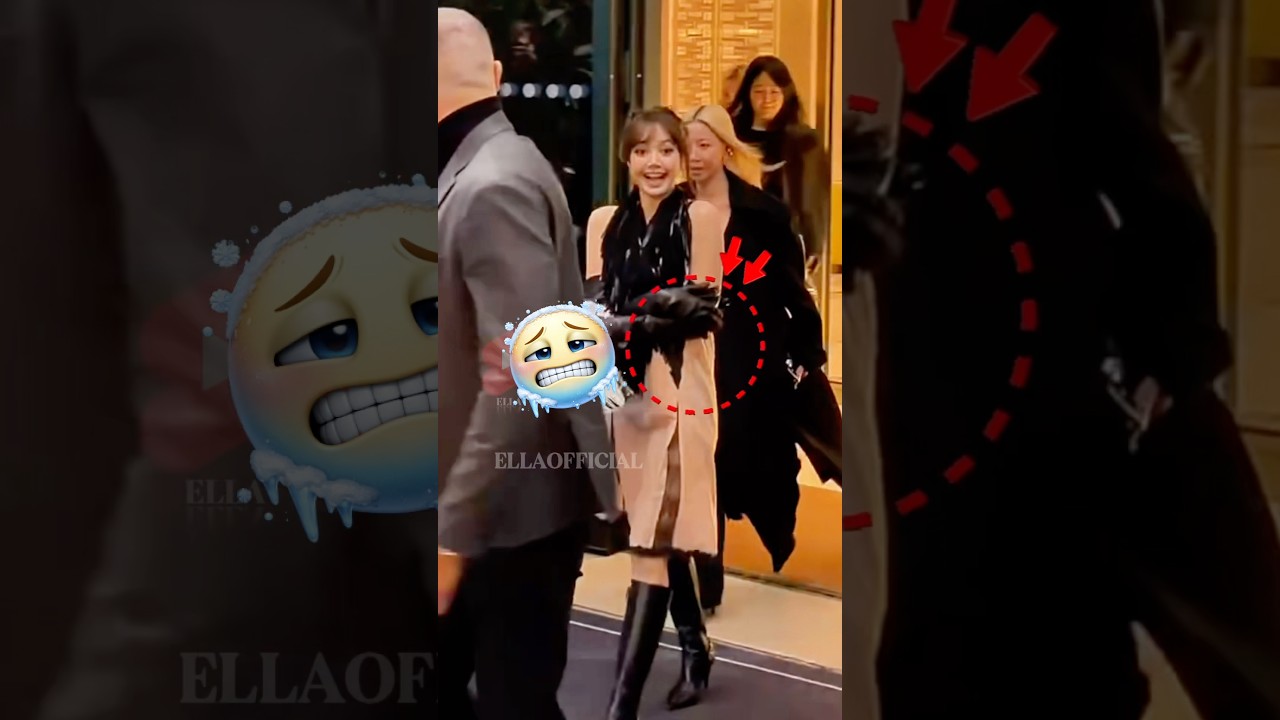 Ей ужасно холодно, но это же Лиза! 🥶 #lisa #louisvuitton #parisfashionweek