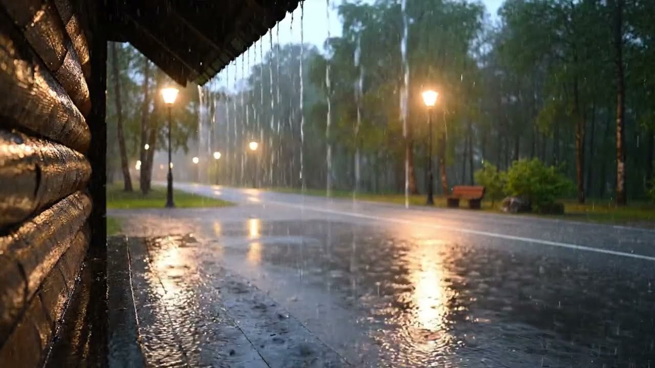 Knock Out in 5 Minutes with Heavy Rain at Night | ASMR Rain, Insomnia, Study, Focus, Meditation