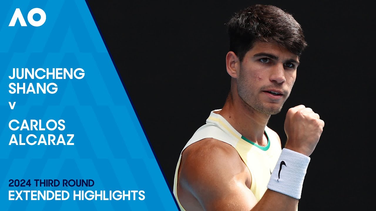 Juncheng Shang v Carlos Alcaraz Extended Highlights | Australian Open 2024 Third Round