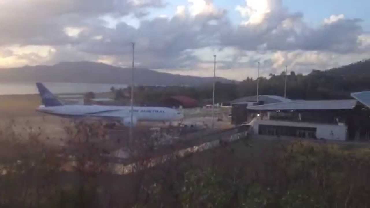 La vue depuis l'hôtel de l'aéroport de Pamandzi.