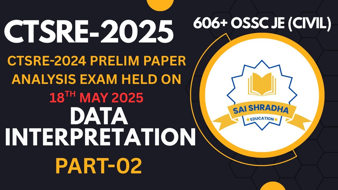 DI PART-02 || CTSRE-2024 PRELIM PAPER ANALYSIS Exam held on 18th May 2025 || CTSRE-2025 & CGLRE-2025