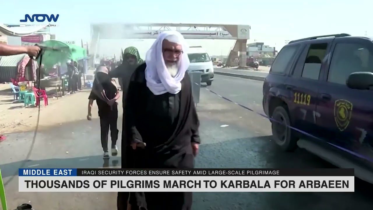 Thousands of Pilgrims March to Karbala for Arbaeen