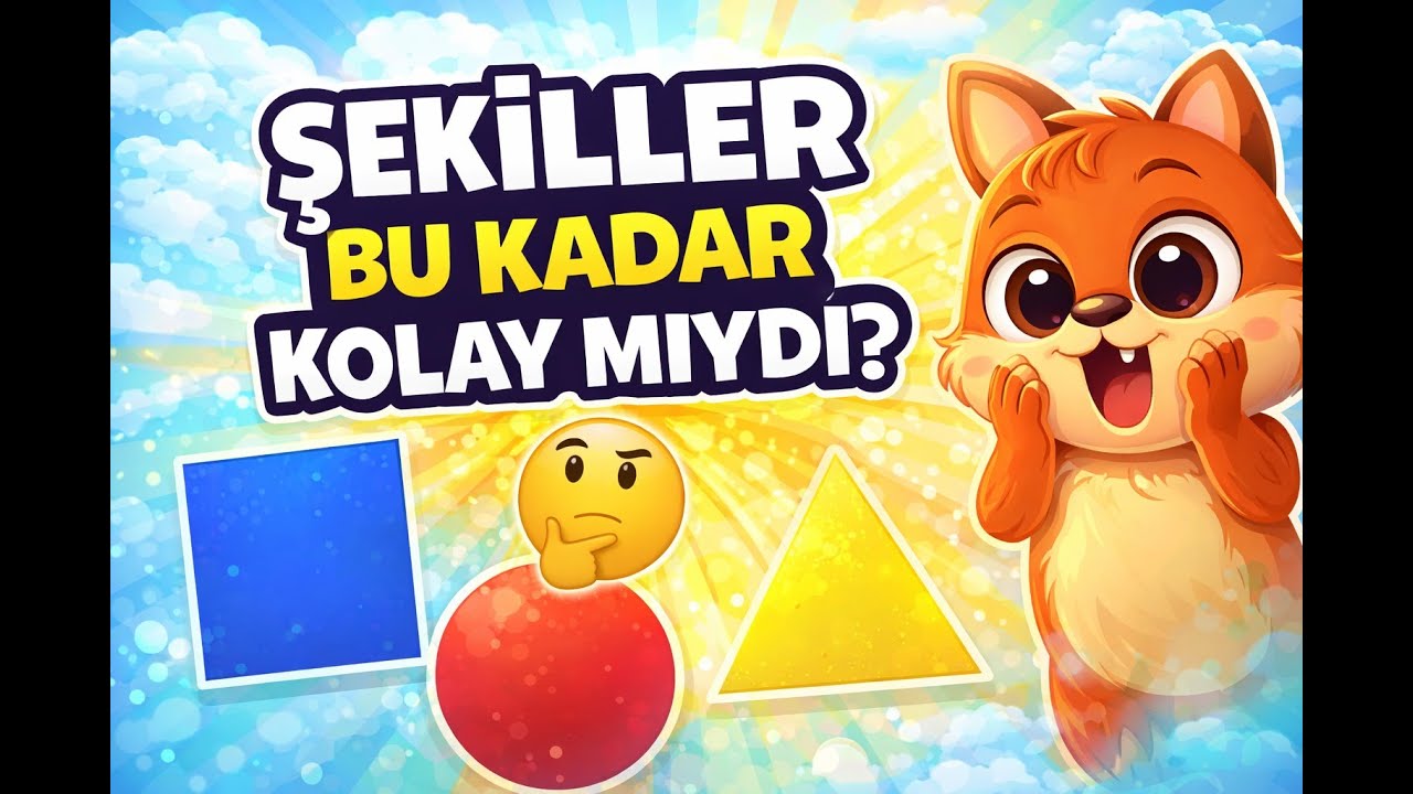 Şekiller Bizimle 🎵 | Kare, Üçgen, Dikdörtgen | Eğitici Çocuk Şarkısı