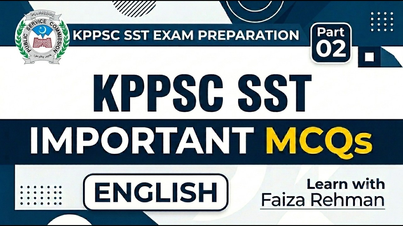 KPPSC Test Preparation for SST | Important English MCQs | Part 2