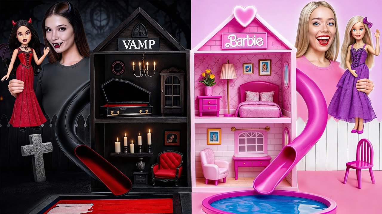 Construímos uma Impressionante Casa de Bonecas | Desafio Barbie VS Vampiro Multi DO Best