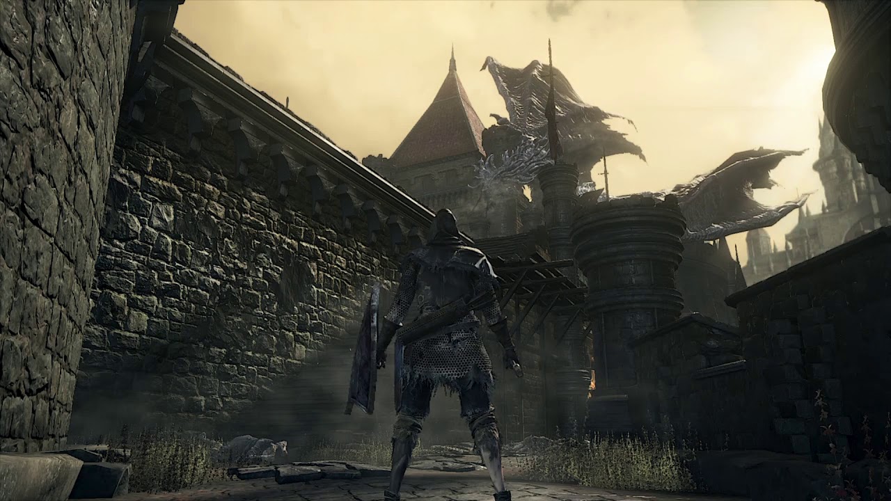 Dark Souls III - Dragon Ambiance (white noise, dragon roar, wind)