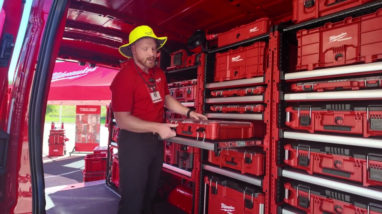 Система стеллажей для упаковочных фургонов Milwaukee Packout Van | Экскурсия по заводу и первый в...
