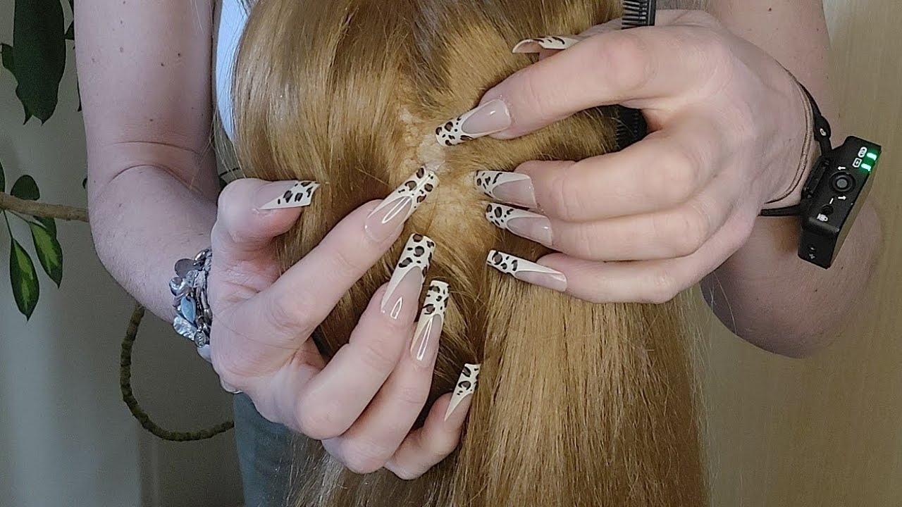 ASMR Plaque Removals & Scalp Check, with hair parting 💆‍♀️✨️ #asmr
