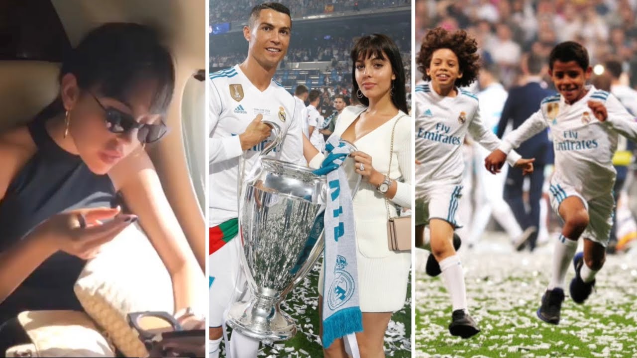 Cristiano Ronaldo's fiancée Georgina with sister and CR7 JR before and after Cup UEFA