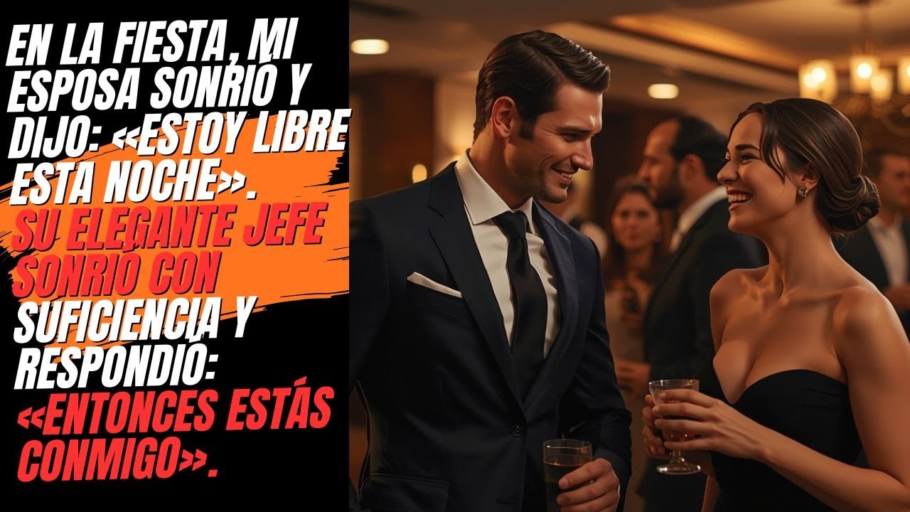 En la fiesta, mi esposa dijo que estaba «libre esta noche» — la sonrisa de su jefe me lo dijo todo