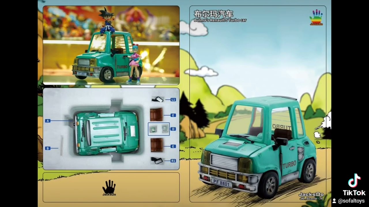 【Shipping】Dragon Ball JacksDo Bulma's Renault 5 Turbo car GK RESIN #shorts