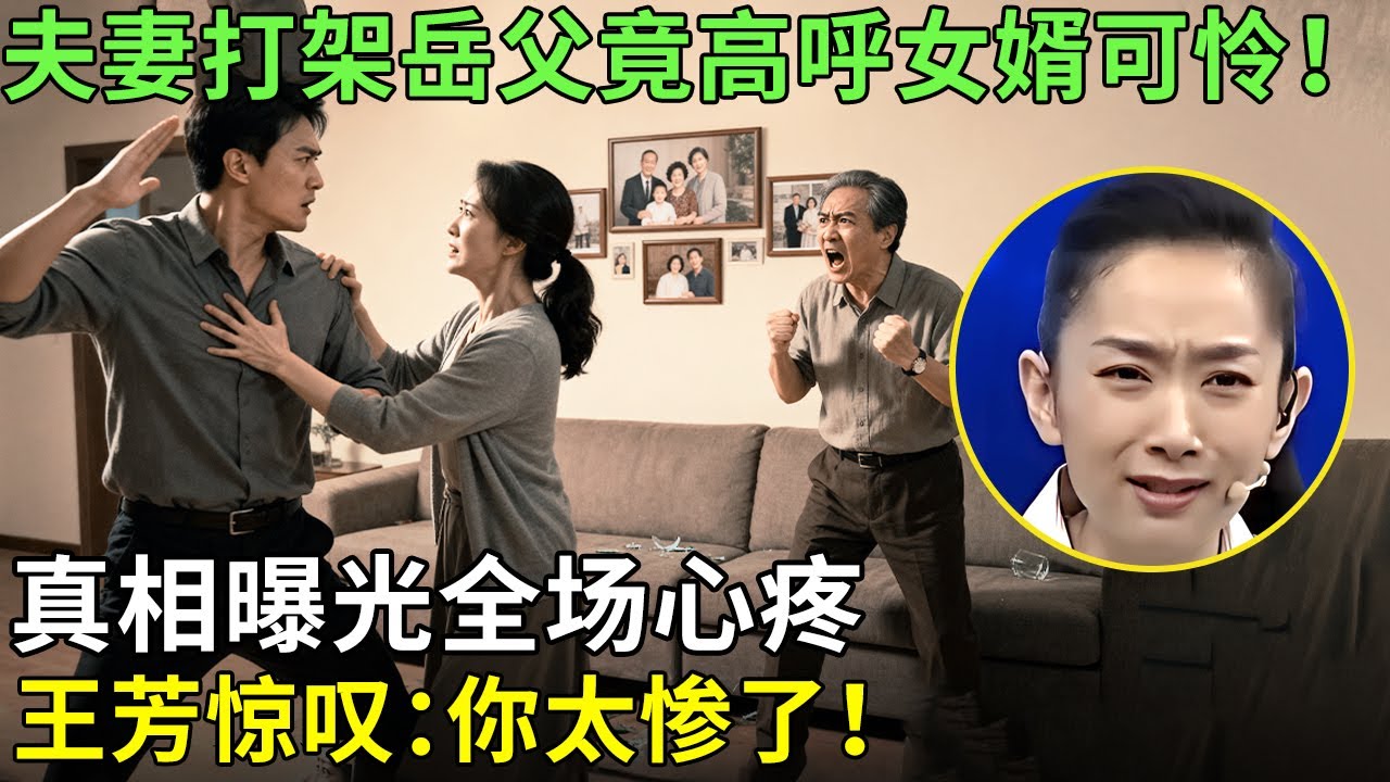 夫妻打架岳父竟高呼女婿可怜！真相曝光全场心疼，王芳惊叹：你太惨了！【王芳王为念情感调解】