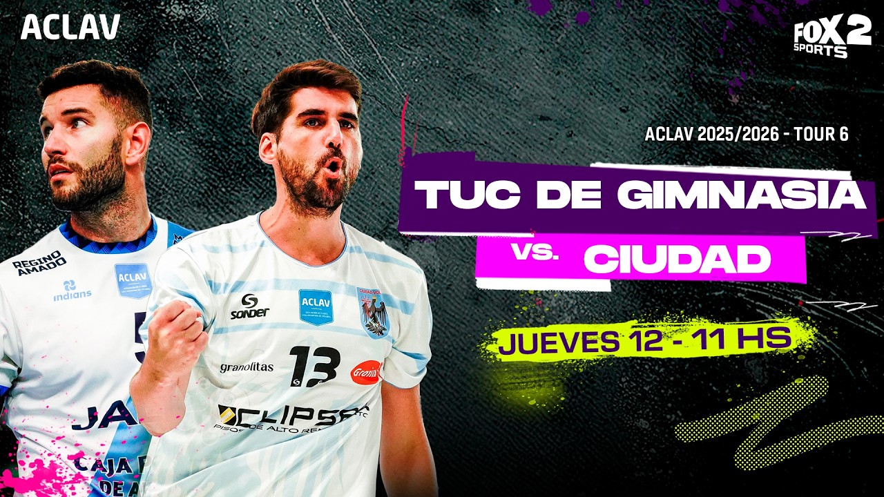 EN VIVO 🔴 || CLUB TUCUMÁN DE GIMNASIA vs CIUDAD VÓLEY - VÓLEY ACLAV 2025/2026 TOUR 5