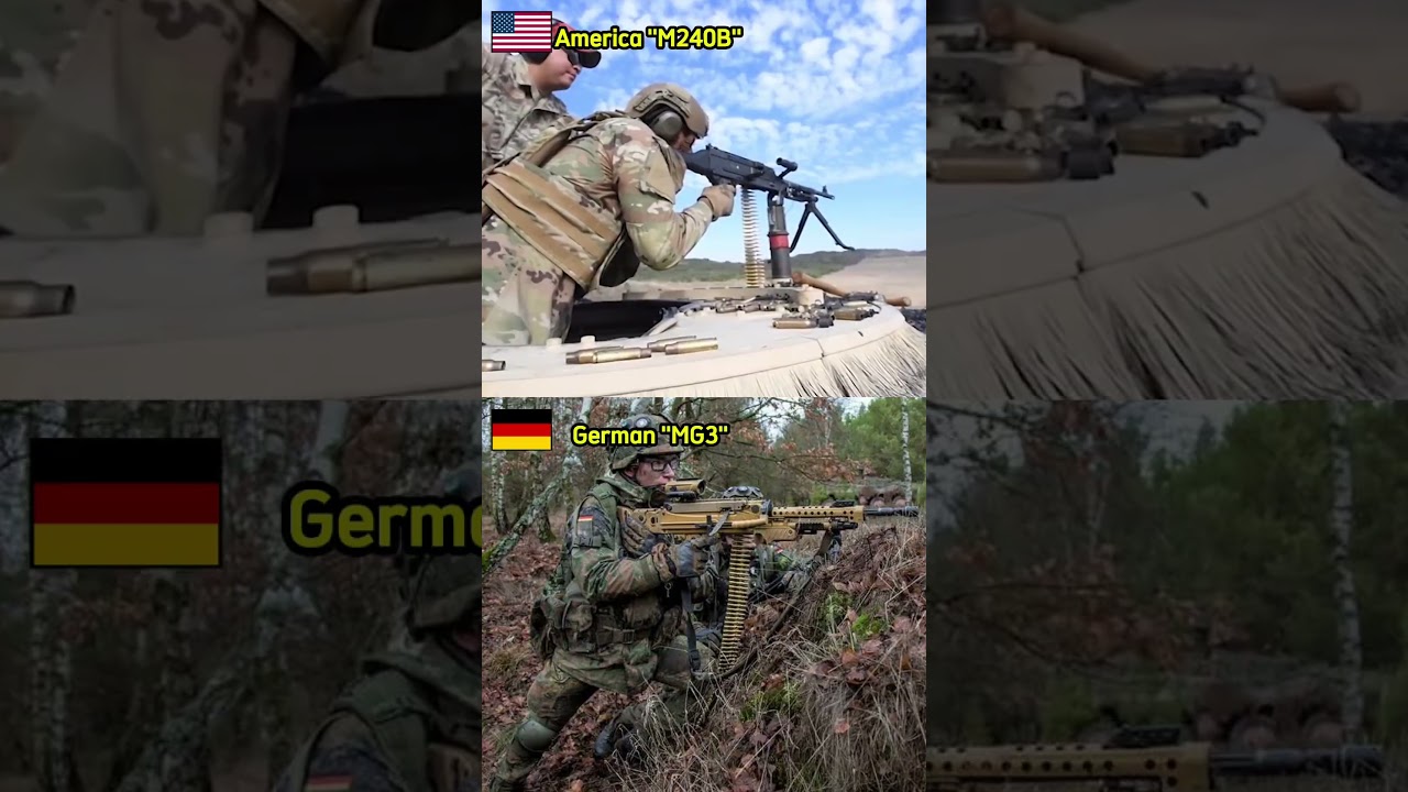 German MG3 🇩🇪 vs. American M240B 🇺🇸