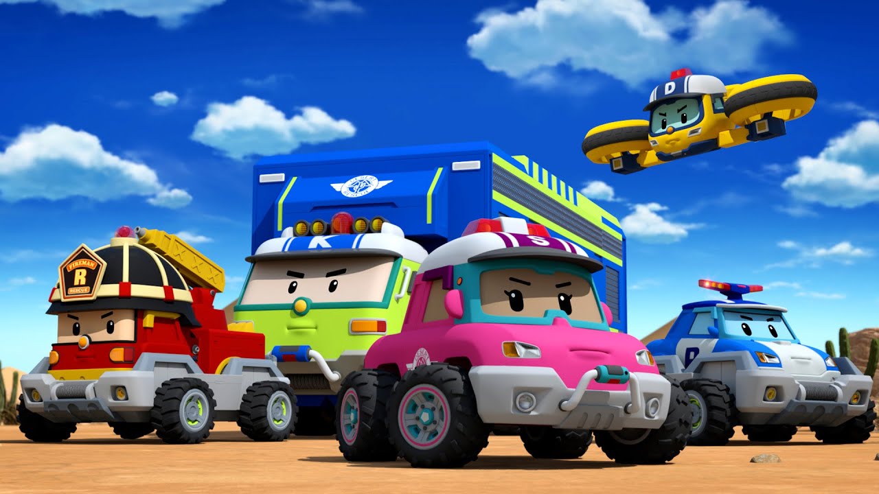 Équipe de Secours du Désert│POLI Scène de Transformation│Robot pour Enfants│Robocar POLI télé
