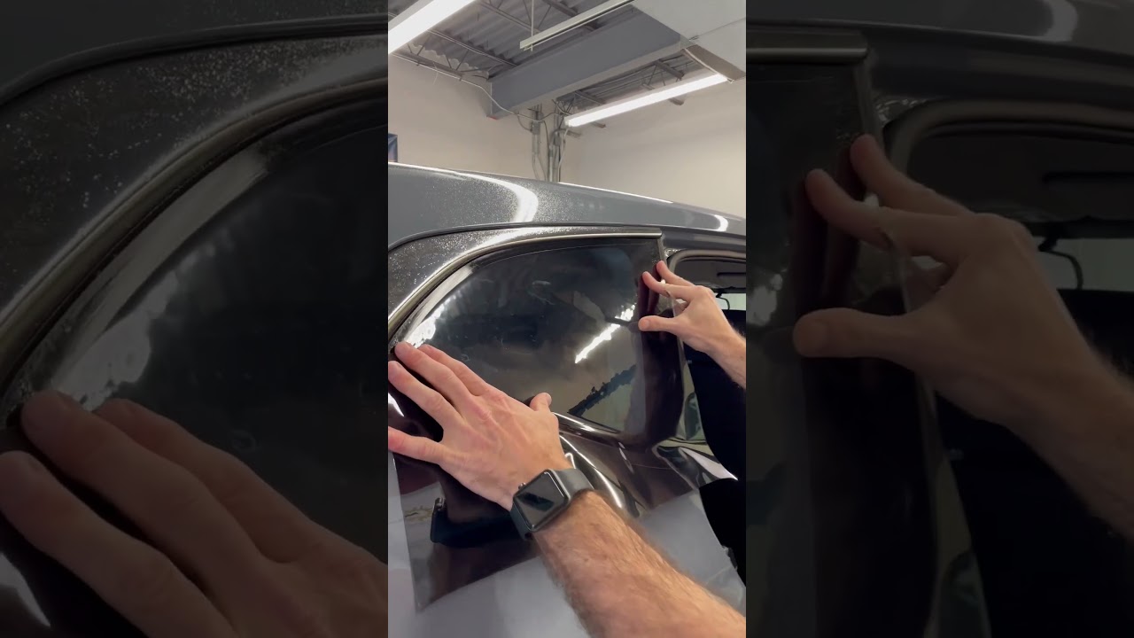 How to cut a piece or tint an easy way. #shortsfeed #diy #hacks #tint #car #windowtint  #privacy