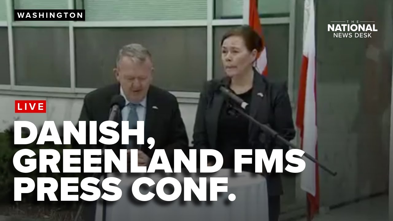 Danish FM Lars Løkke Rasmussen and his Greenlandic counterpart Vivian Motzfeldt to address the media