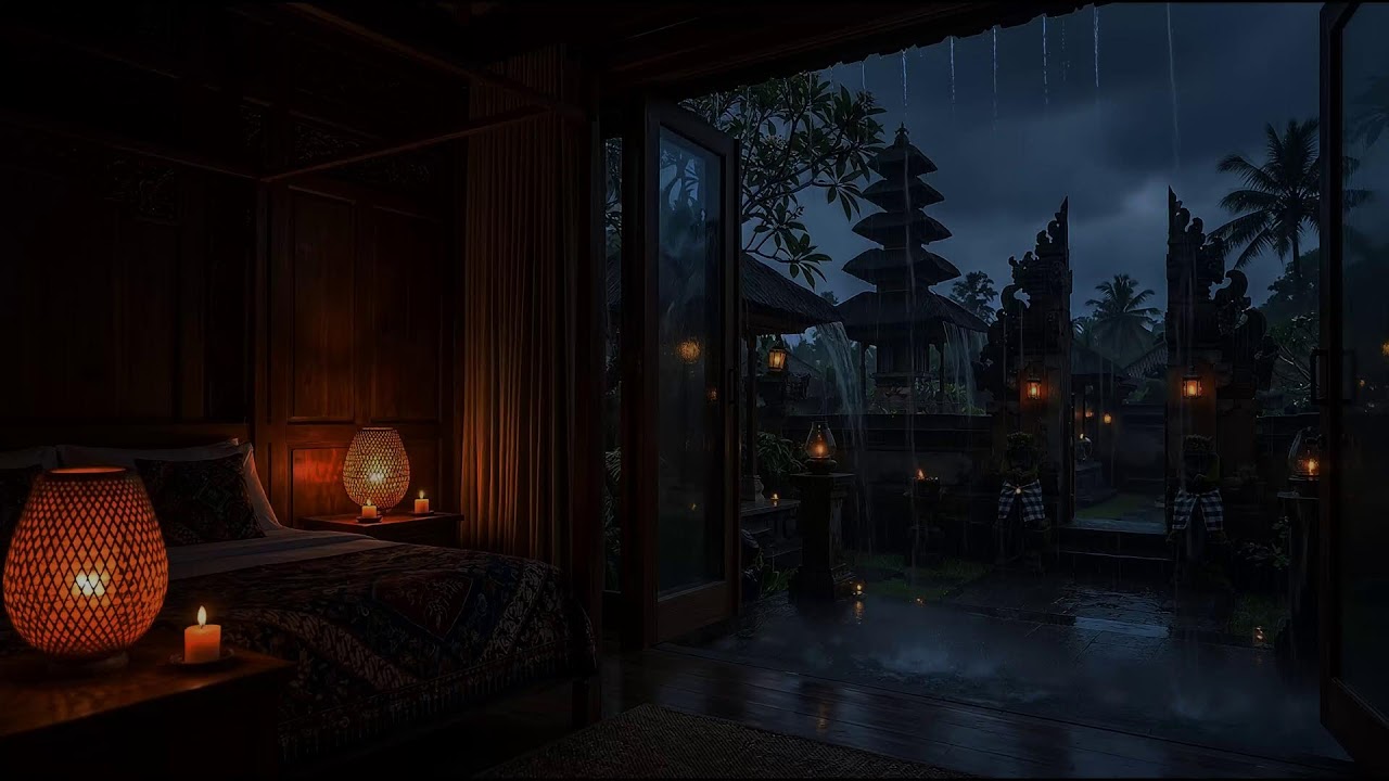 Peaceful Bali Rain Ambience for Deep Sleep