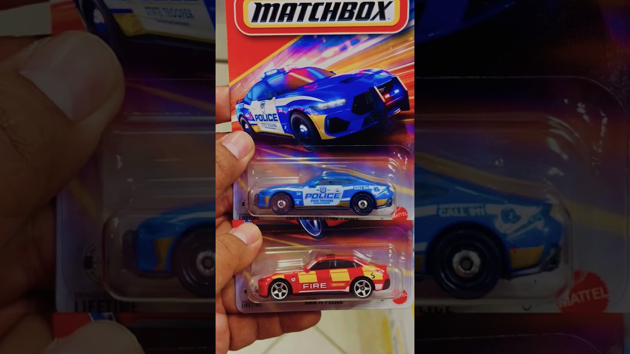 Matchbox Emergency Vehicles| Ford Mustang Police & BMW Fire Car🚔🚒 #matchbox #diecastcars