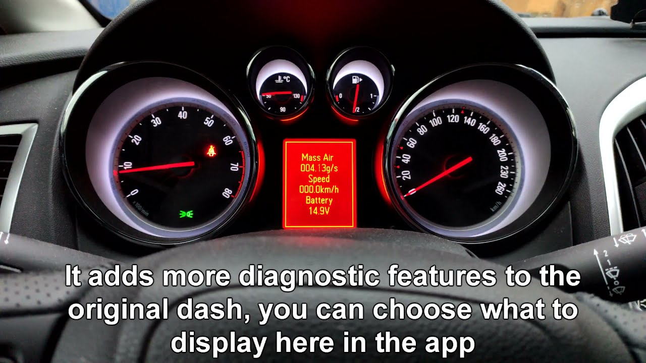 Opel Astra J Adding Extra Functions and Diagnostics With OBD2 Tool