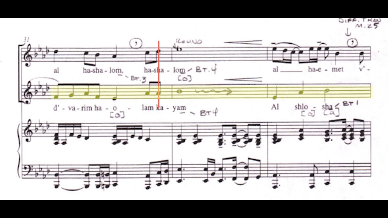 Al Shlosha D'varim Music Score -Honor Chorus -  Alto - SY2019