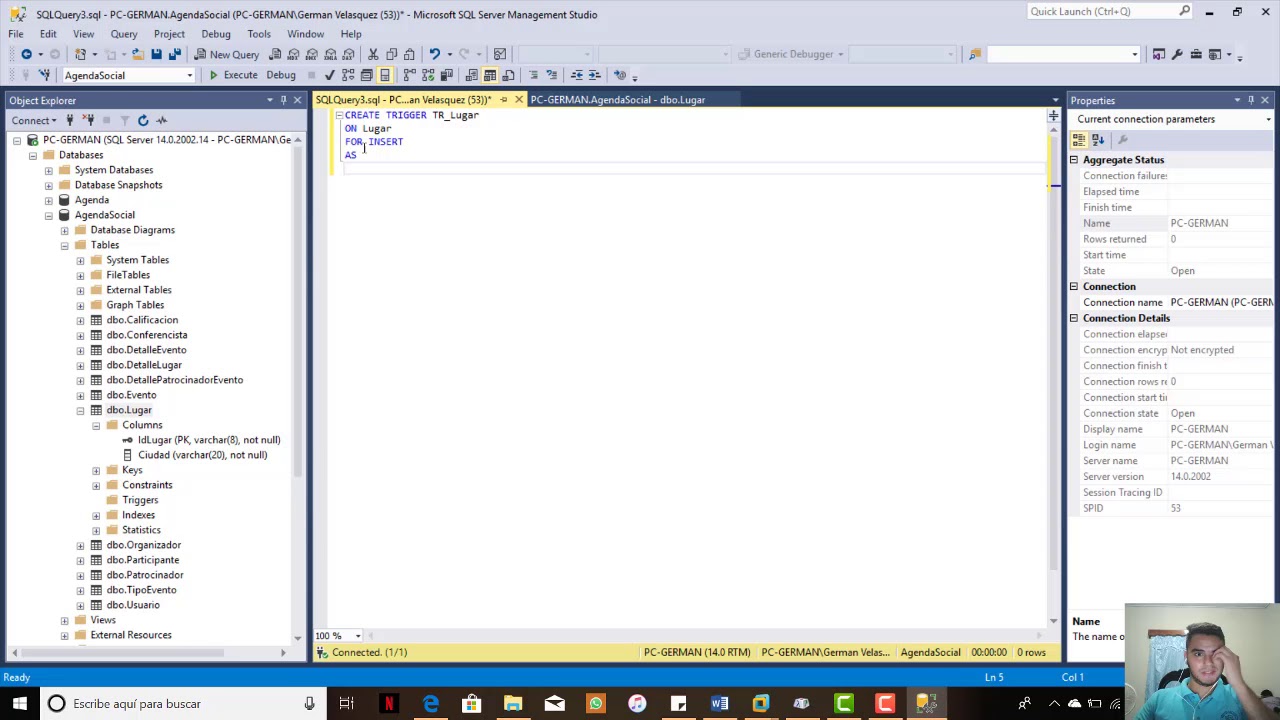 Crear un TRIGGER EN SQL Server