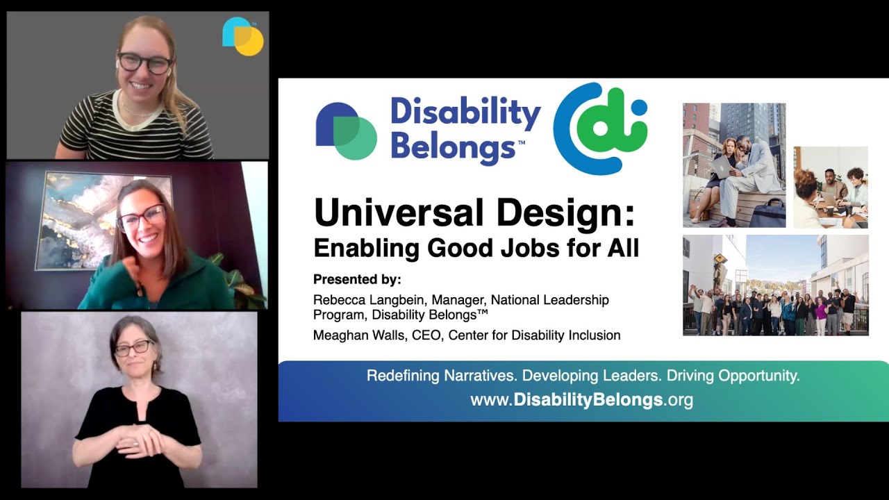 Universal Design: Enabling Good Jobs for All
