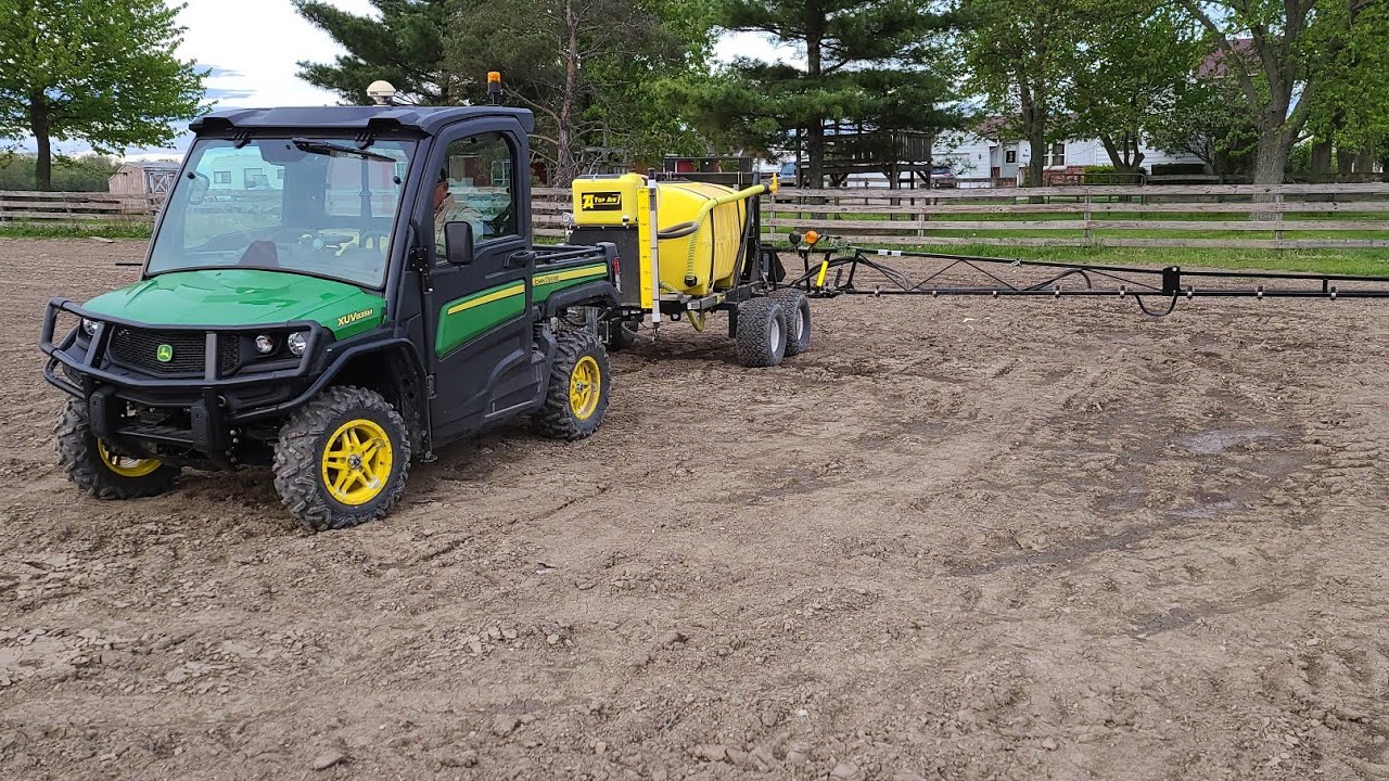 Spraying with our John Deere XUV 835M Gator